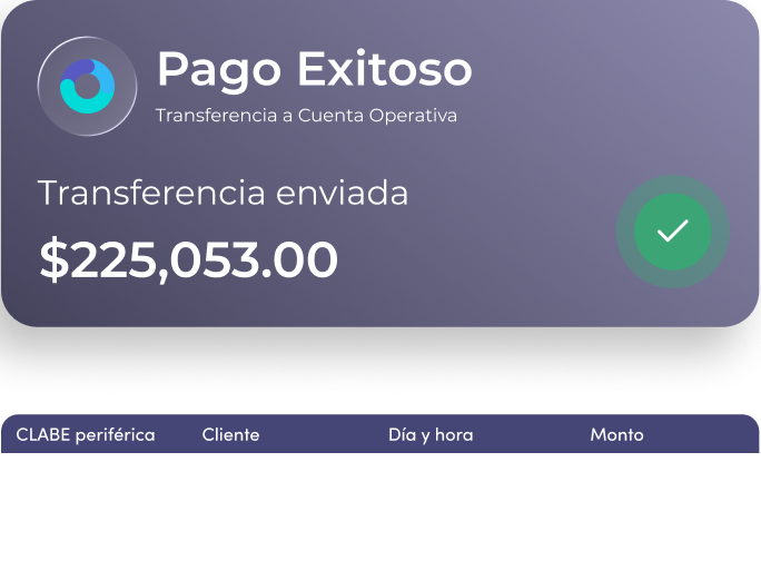 Transferencia SPEI exitosa en Peibo